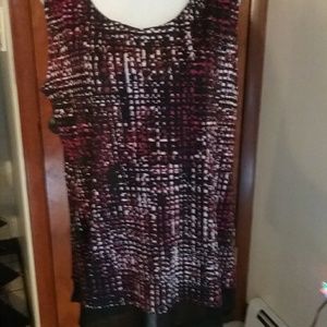 Summer tank with chiffon trim